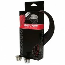 Marque Ruban De Guidon Newton Noir Effets Rouge Avec Bouchons (Super Resistante Et Confortable)