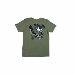 Marque T-Shirt Odyssey Ripped Monogram Olive – Image 2