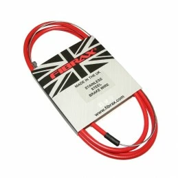 Marque Transmission Frein Fibrax Fcb Rouge-Cable Inox Pour Route-Vtt (Unité) Avec Embouts De Gaine